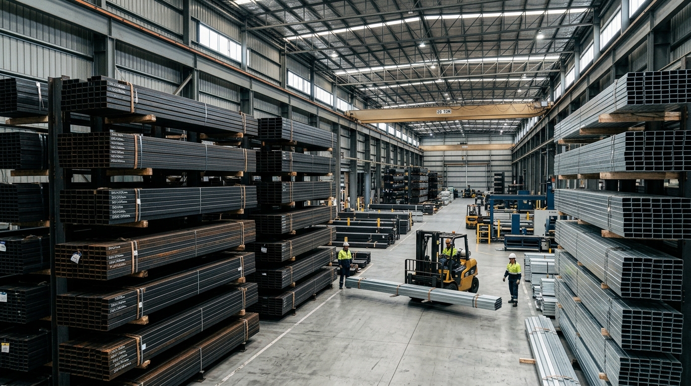 APL Apollo Pipes & Hollow Sections ready inventory in central stockyard - apollopipe.in