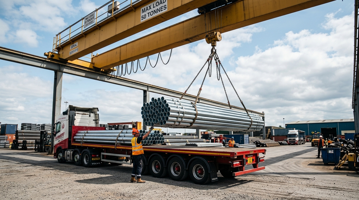 APL Apollo Pipes & Hollow Sections wholesale logistics and trailer dispatch - apollopipe.in